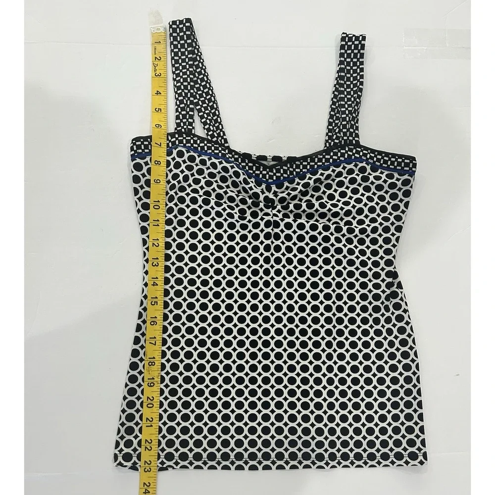 WHBM Vintage Geo Dot Fitted Babydoll Top Y2K Mallcore Boho Preppy Going Out Club